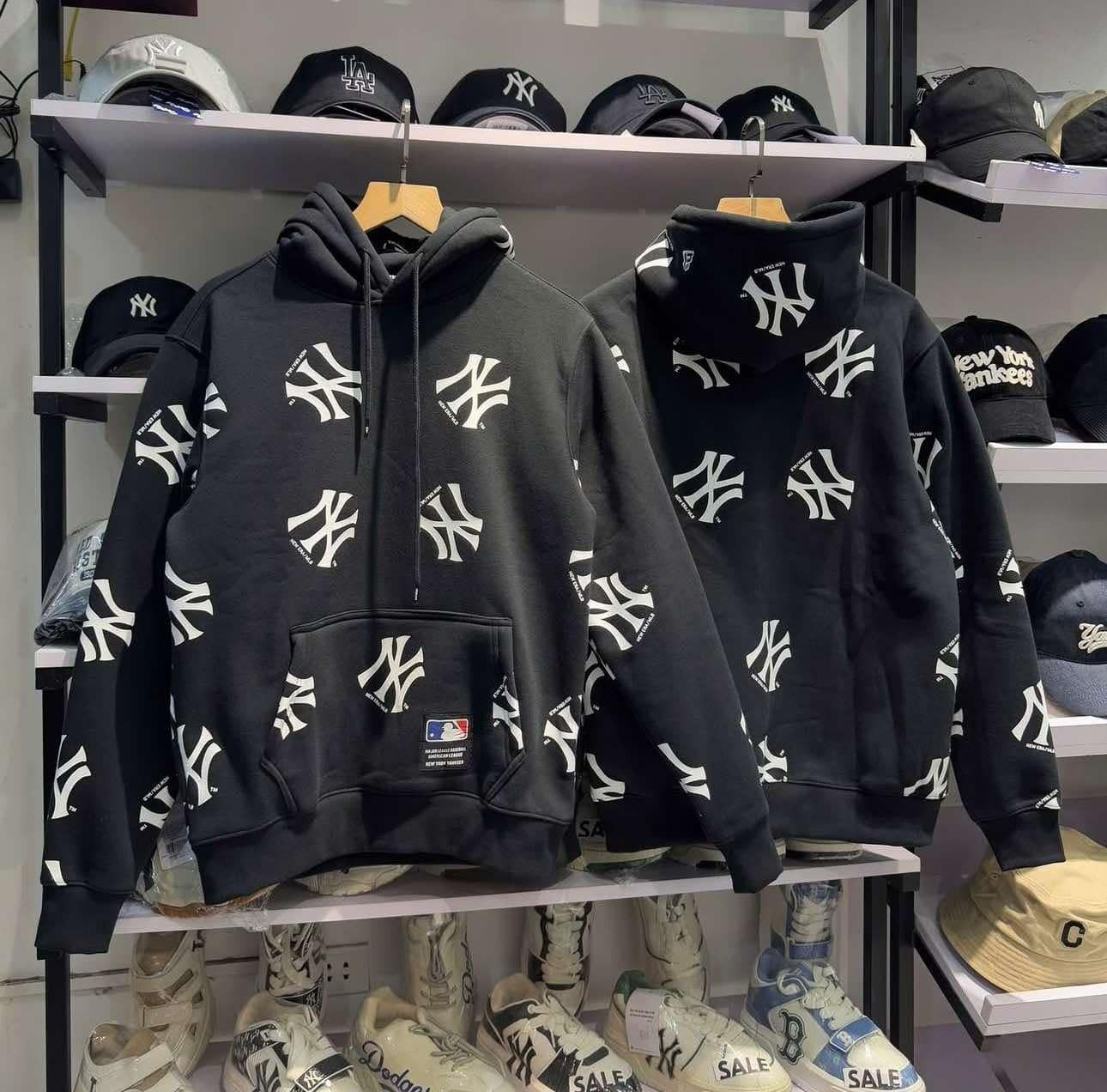 2595 - HÀNG CHÍNH HÃNG - ÁO HOODIE NEW ERA - NY MULTI LOGO - ĐEN - CODE: 13943689