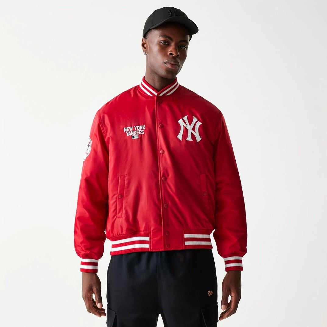 2608 - HÀNG CHÍNH HÃNG - ÁO KHOÁC BOMBER - NY YANKEES - ĐỎ - CODE: 14397946