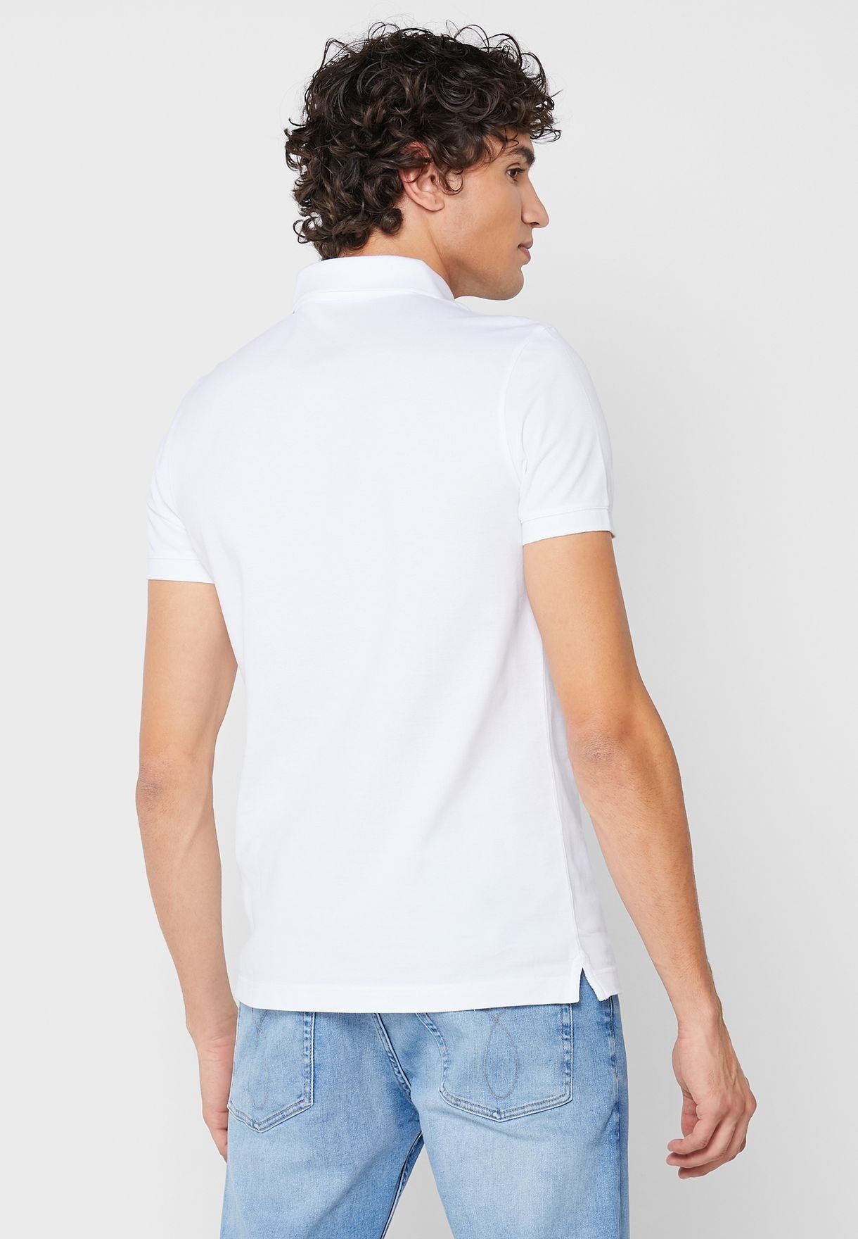 2039 - HÀNG CHÍNH HÃNG - ÁO POLO CALVIN KLEIN - TRẮNG PHỐI CAM - Code: J30J322449