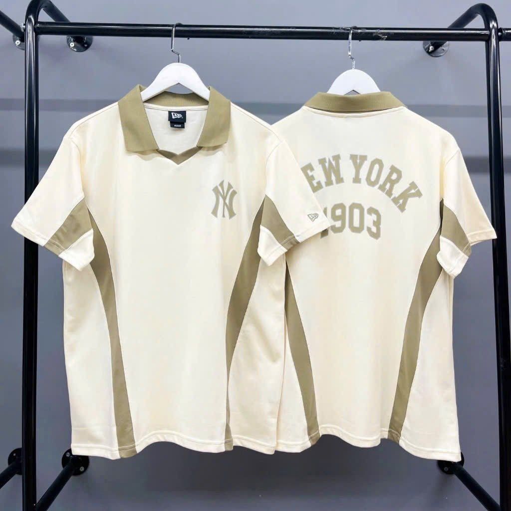 2612 - HÀNG CHÍNH HÃNG - ÁO THUN NEW ERA - POLO LOGO NY 1903 - KEM - CODE: 14113660