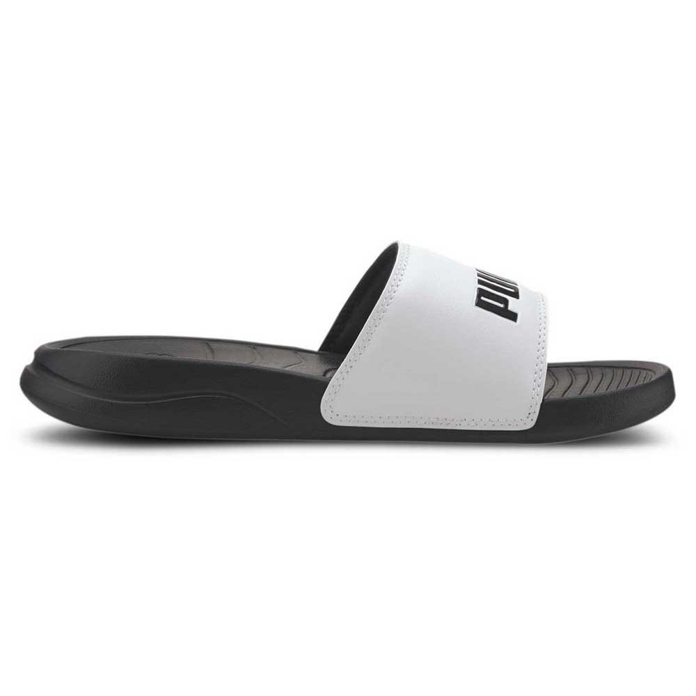 1467 - HÀNG CHÍNH HÃNG - DÉP PUMA POPCAT - *WHITE/ BLACK (ĐEN QUAI TRẮNG)* - CODE: 360265-01