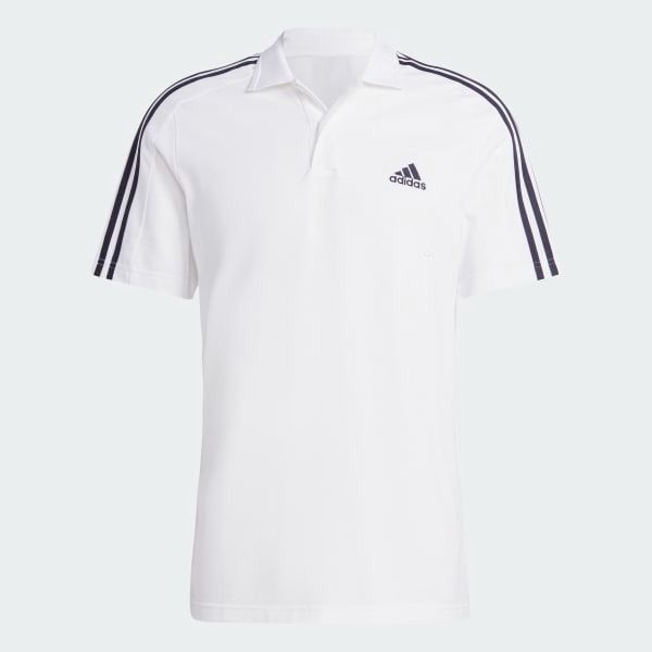 2565 - HÀNG CHÍNH HÃNG - ÁO ADIDAS POLO 2 SỌC LOGO NHỎ TRẮNG - * WHITE * CODE : IC9312
