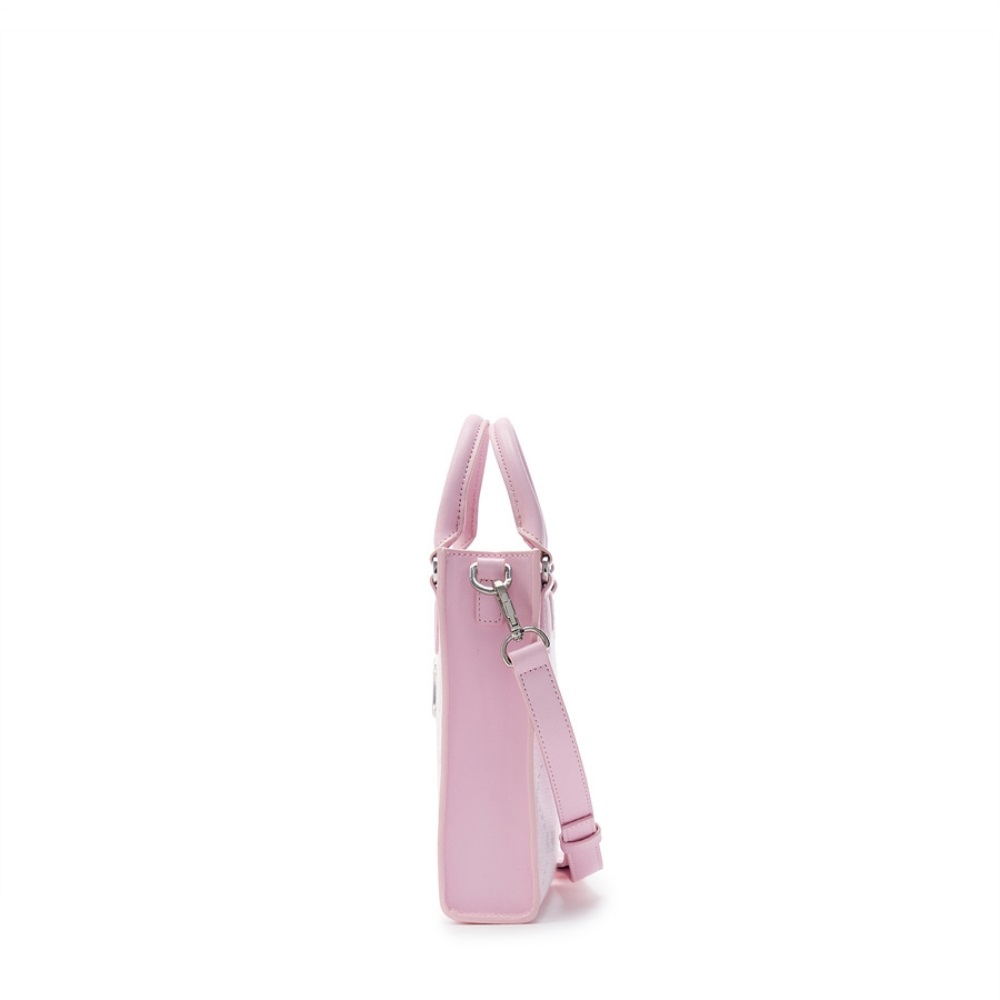 2128 - HÀNG CHÍNH HÃNG - TÚI MLB DIAMOND MONOGRAM MINI TOTE BAG NEW YORK YANKEES - PINK - CODE: 7ACRMD34N-50PKL
