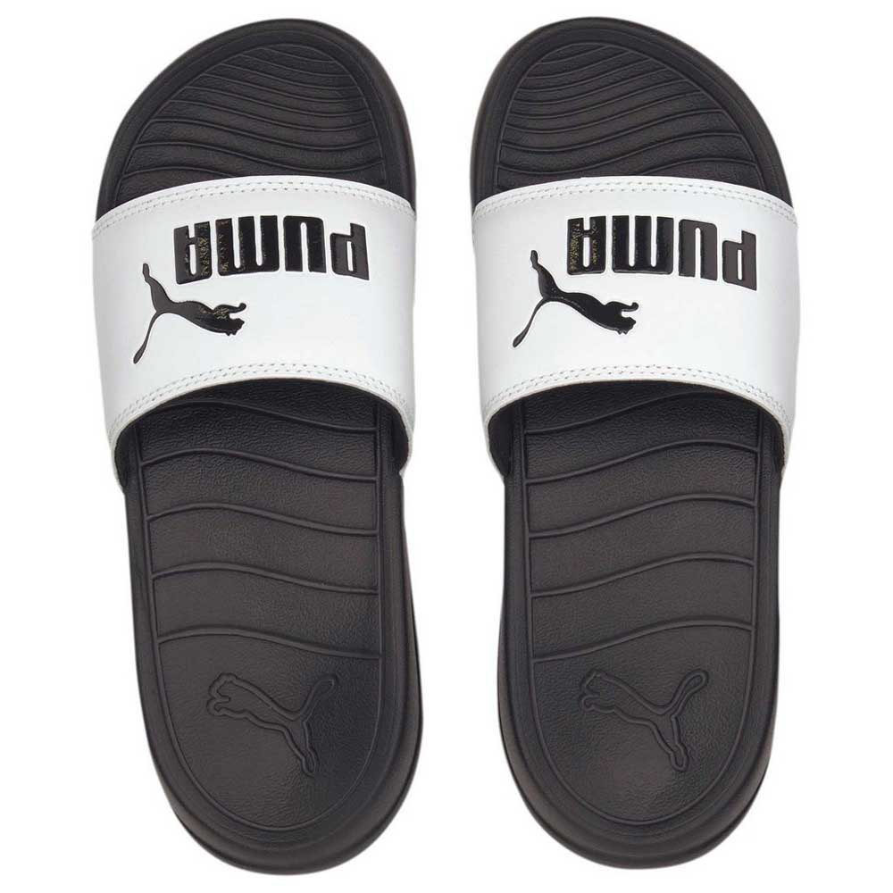  1467 - HÀNG CHÍNH HÃNG - DÉP PUMA POPCAT - *WHITE/ BLACK (ĐEN QUAI TRẮNG)* - CODE:  360265-01 