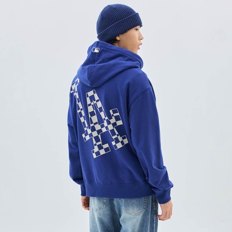 2582 - HÀNG CHÍNH HÃNG - ÁO HOODIE MLB - LA MEGA - XANH - CODE: 3AHDO0134-07RBS