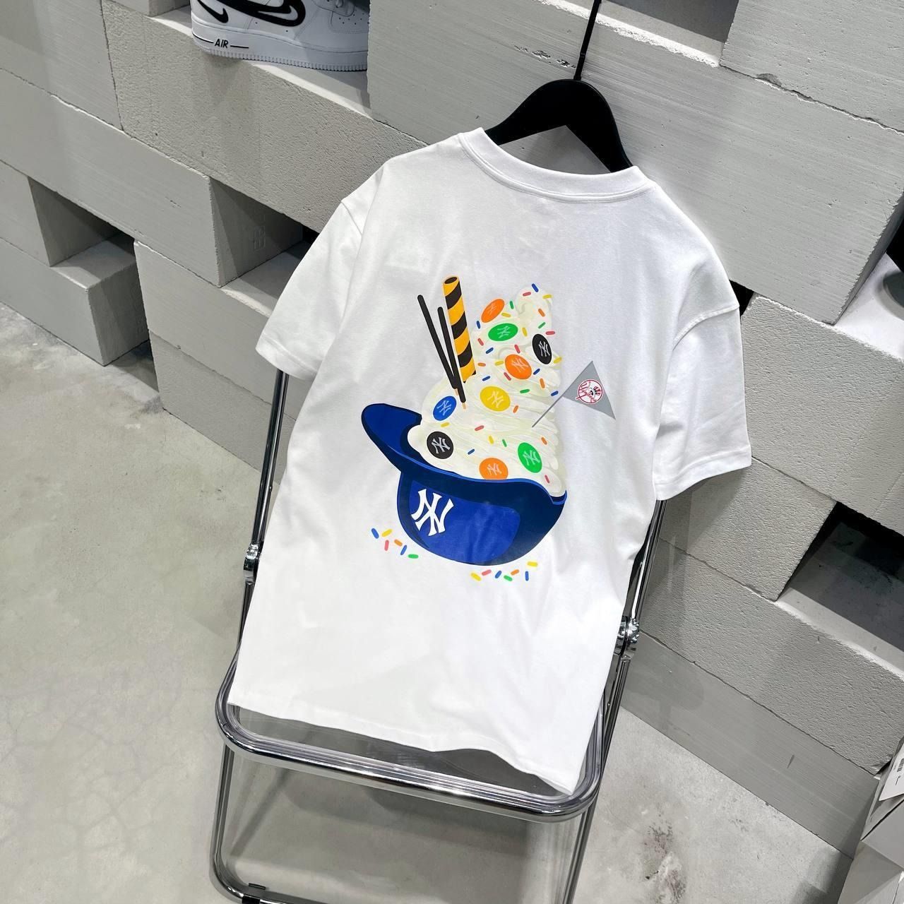 0869- HÀNG CHÍNH HÃNG - ÁO THUN NEW ERA - NY LOGO LY KEM TRẮNG * WHITE * - CODE: 13086606