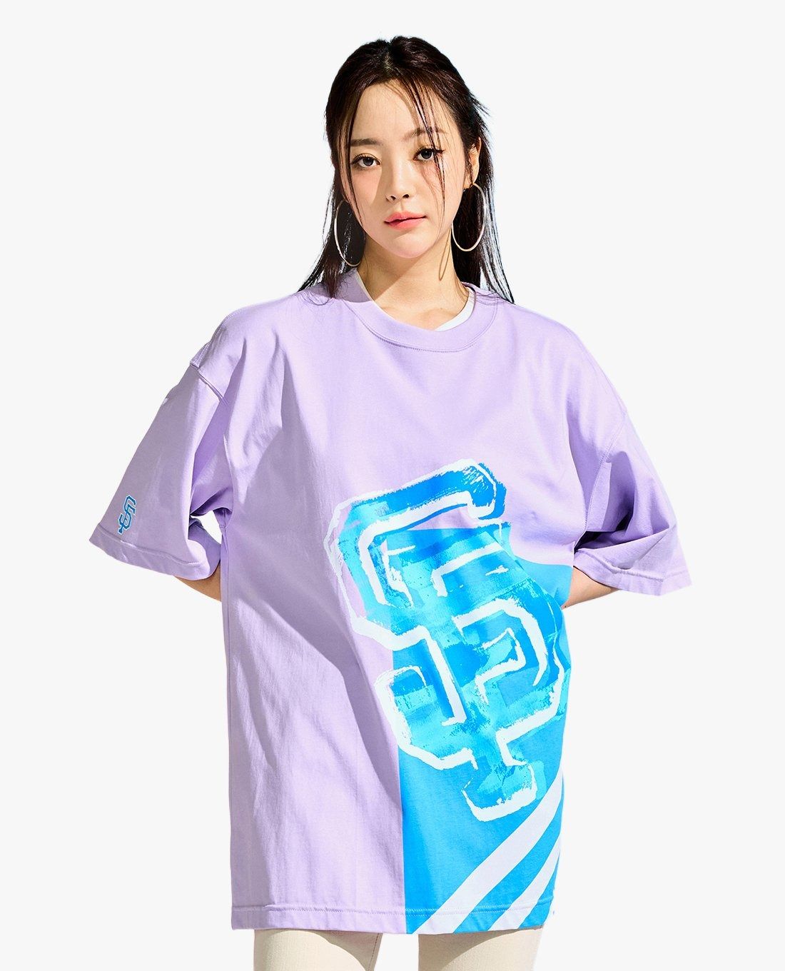 1711 - HÀNG CHÍNH HÃNG - ÁO THUN MLB - NY Pop Art Graphic - TÍM - CODE: 3ATSL0433
