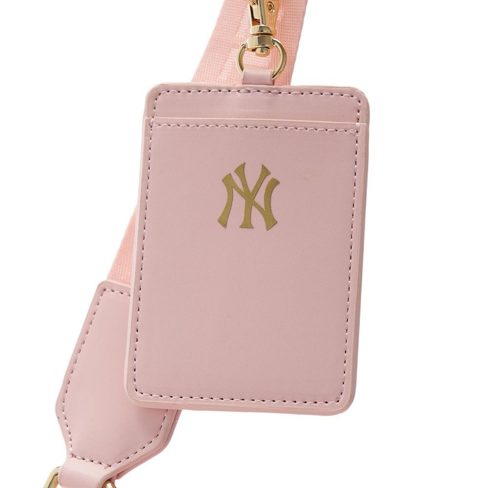 2207 - HÀNG CHÍNH HÃNG - TÚI ĐỰNG THẺ MLB MONOGRAM NY YANKEES *SS24* - PINK - CODE: 7ACRMD04N-50PKM
