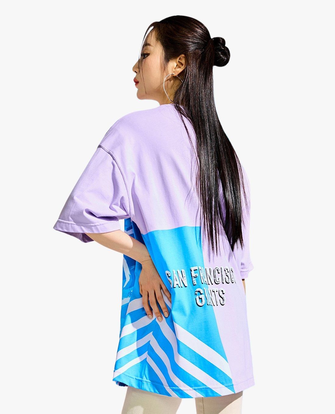 1711 - HÀNG CHÍNH HÃNG - ÁO THUN MLB - NY Pop Art Graphic - TÍM - CODE: 3ATSL0433