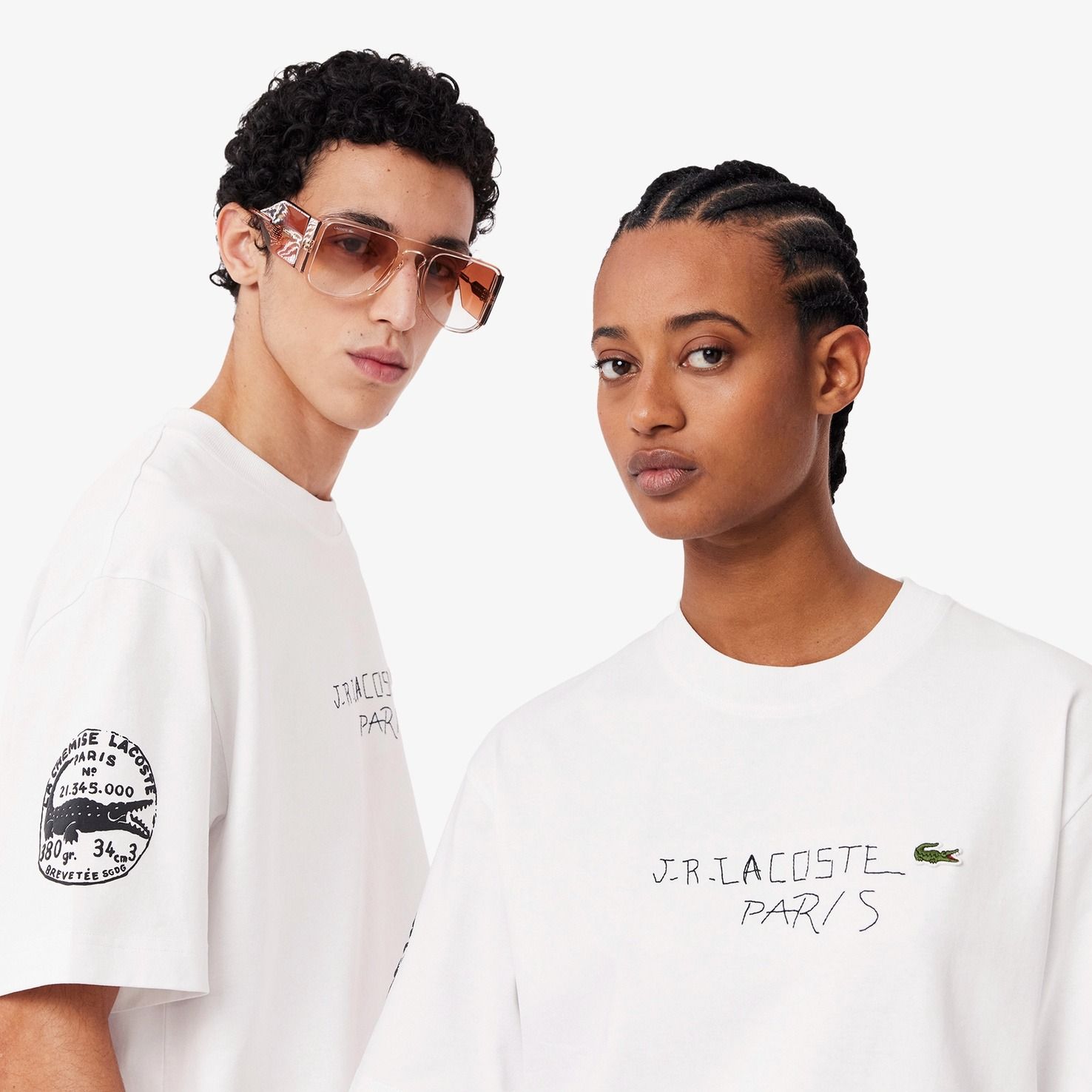 2704 - HÀNG CHÍNH HÃNG - ÁO THUN LACOSTE - LOGO THÊU - TRẮNG - CODE: TH1432 10 001