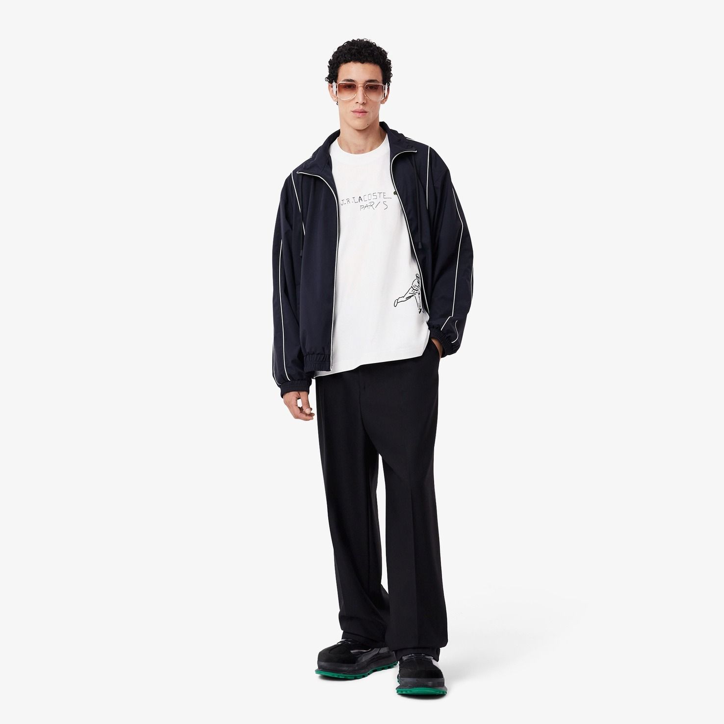 2704 - HÀNG CHÍNH HÃNG - ÁO THUN LACOSTE - LOGO THÊU - TRẮNG - CODE: TH1432 10 001