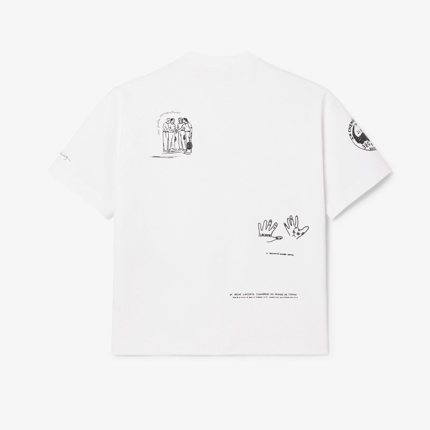 2704 - HÀNG CHÍNH HÃNG - ÁO THUN LACOSTE - LOGO THÊU - TRẮNG - CODE: TH1432 10 001
