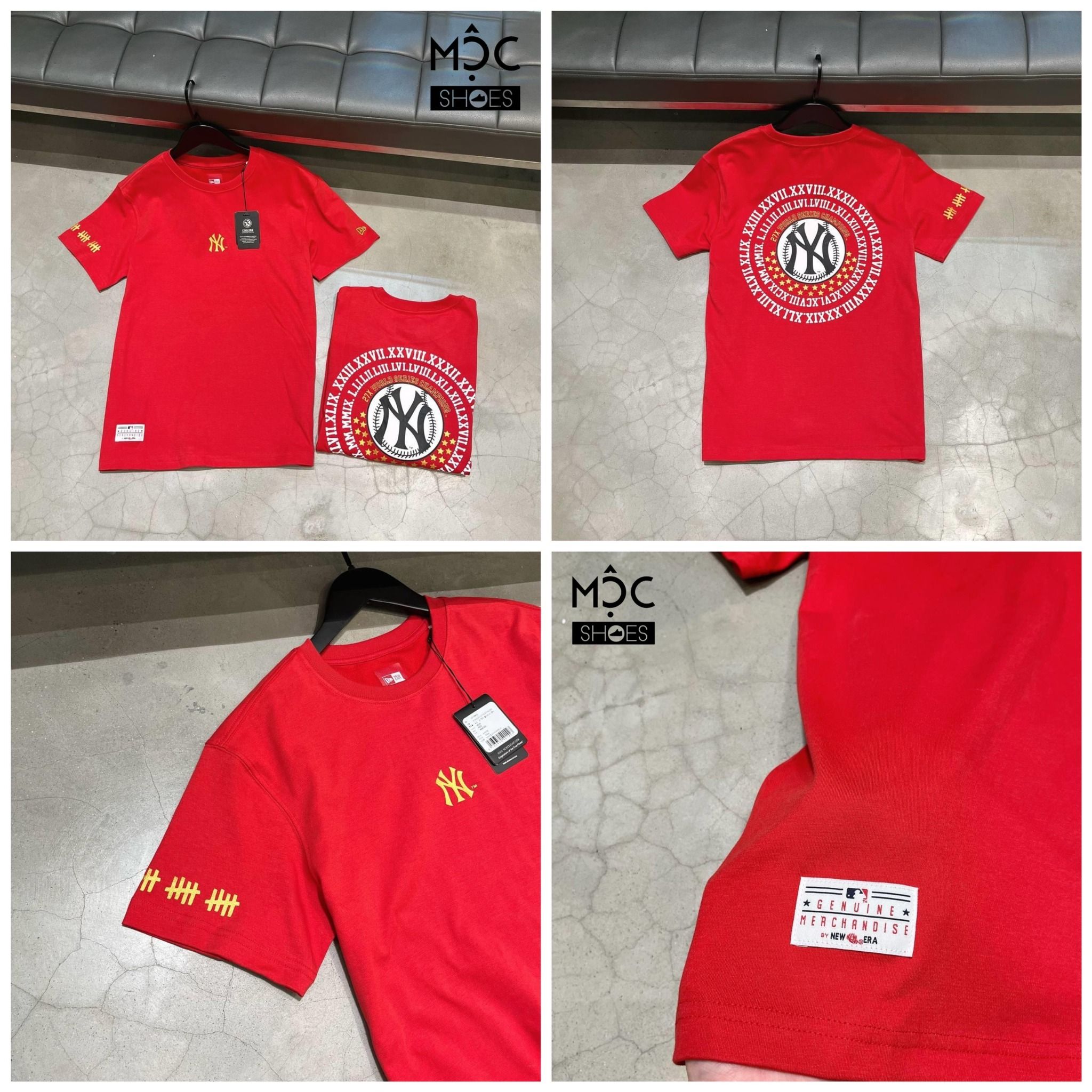 0700 - HÀNG CHÍNH HÃNG - ÁO THUN NEW ERA - NY TRỐNG ĐỒNG ĐỎ - *RED* - Code: 12119410