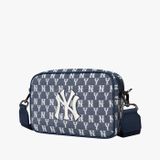  0019 - HÀNG CHÍNH HÃNG - TÚI ĐEO CHÉO MLB Jacquard Cross Bag New York Yankees MONOGRAM - *DENIM* - 2021** - Code: 32BGCD011 