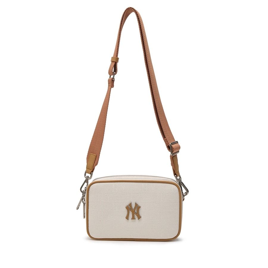  1992 - HÀNG CHÍNH HÃNG - Túi MLB Korea Monogram Jacquard Mini Cross Bag New York Yankees Cream - CODE: 3ACRS014N-50CRD 