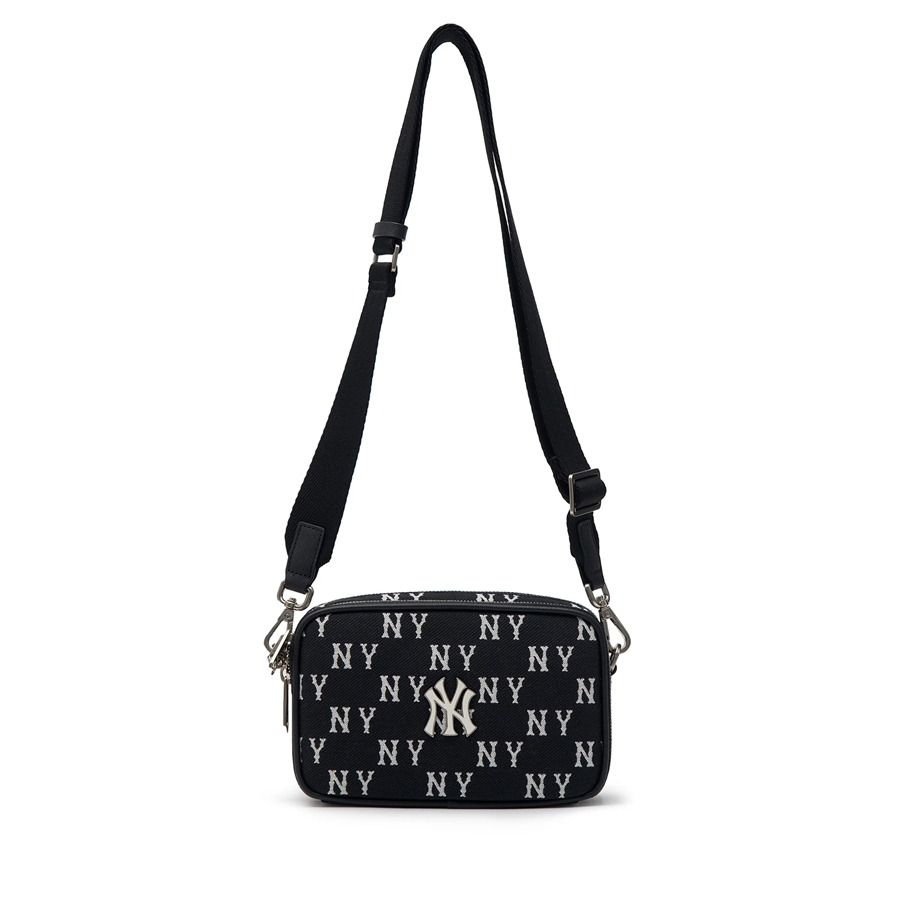  1993 - HÀNG CHÍNH HÃNG -Túi MLB Korea Monogram Jacquard Mini Cross Bag New York Yankees Black - CODE: 3ACRS014N-50BKS 