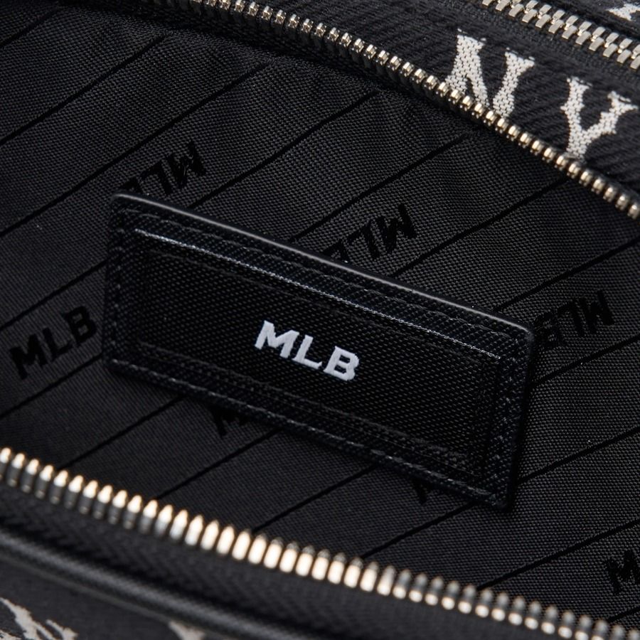  1993 - HÀNG CHÍNH HÃNG -Túi MLB Korea Monogram Jacquard Mini Cross Bag New York Yankees Black - CODE: 3ACRS014N-50BKS 