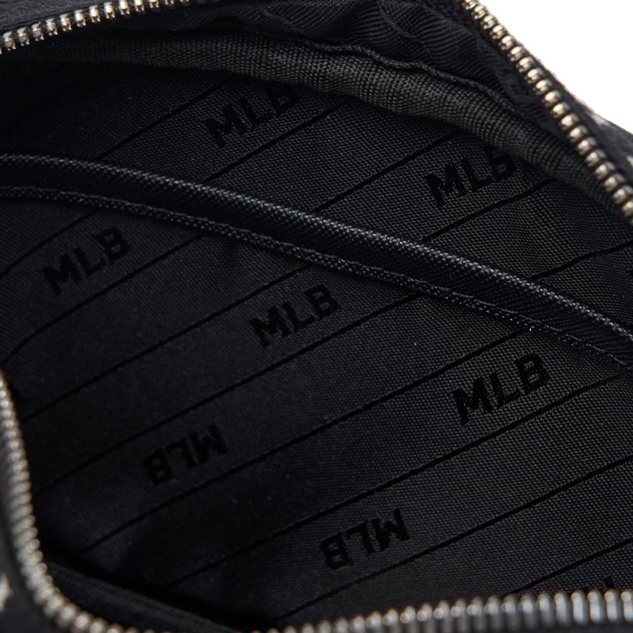 1993 - HÀNG CHÍNH HÃNG -Túi MLB Korea Monogram Jacquard Mini Cross Bag New York Yankees Black - CODE: 3ACRS014N-50BKS