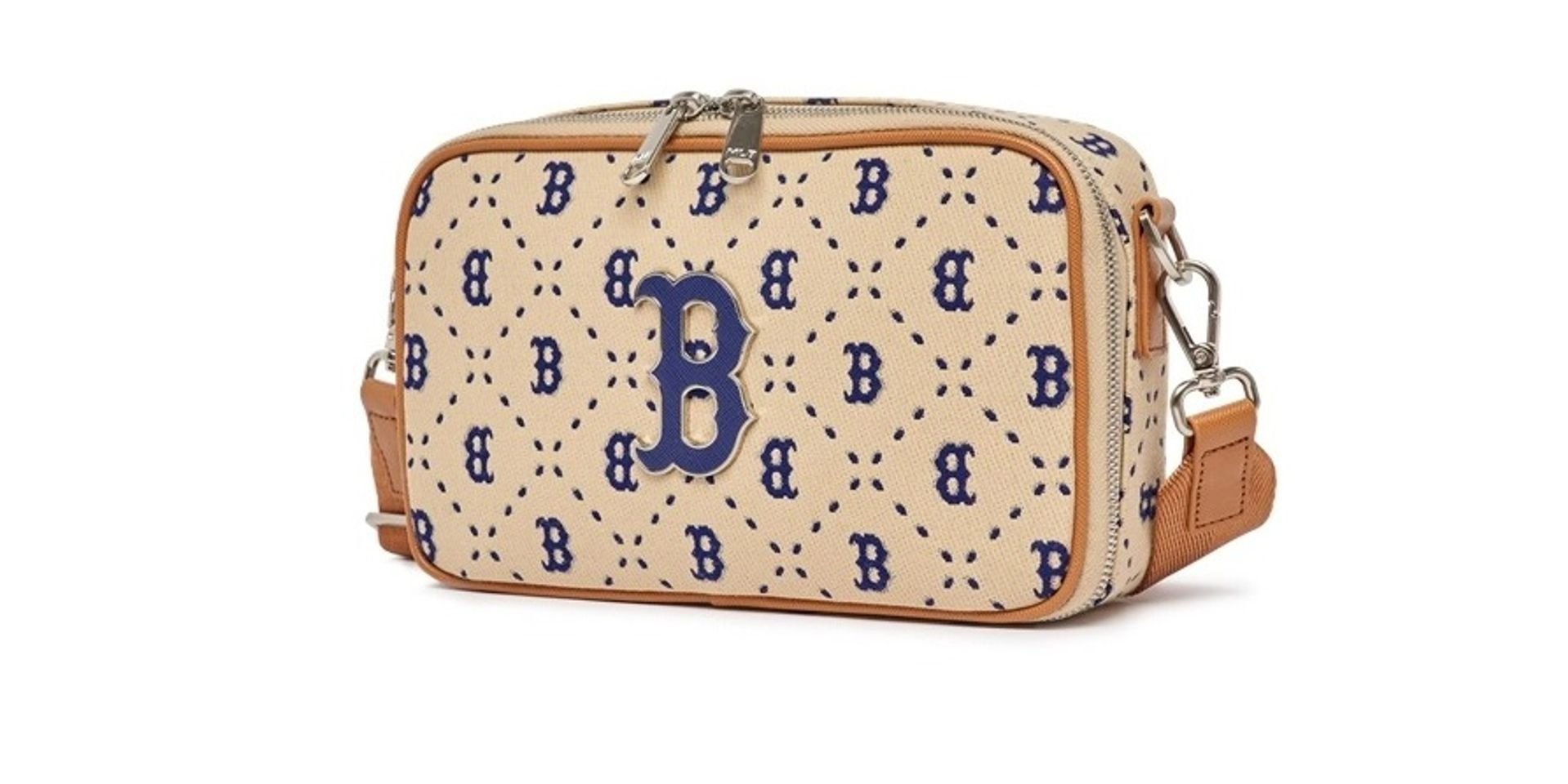 1239 - HÀNG CHÍNH HÃNG - Túi Đeo Chéo MLB Diamond Monogram Jacquard Crossbody Bag - Kem - CODE :3ACRM013N-43SAL