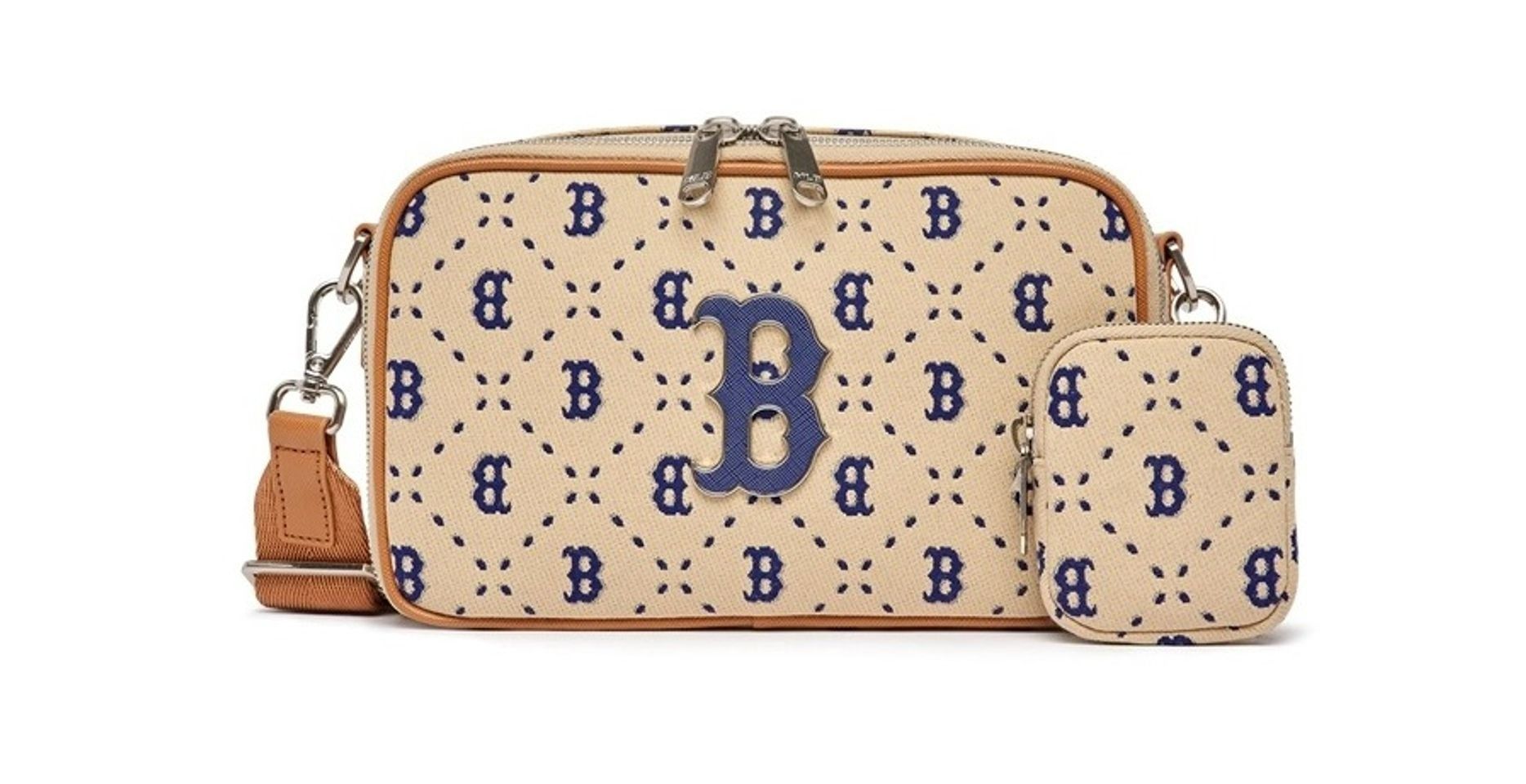 1239 - HÀNG CHÍNH HÃNG - Túi Đeo Chéo MLB Diamond Monogram Jacquard Crossbody Bag - Kem - CODE :3ACRM013N-43SAL