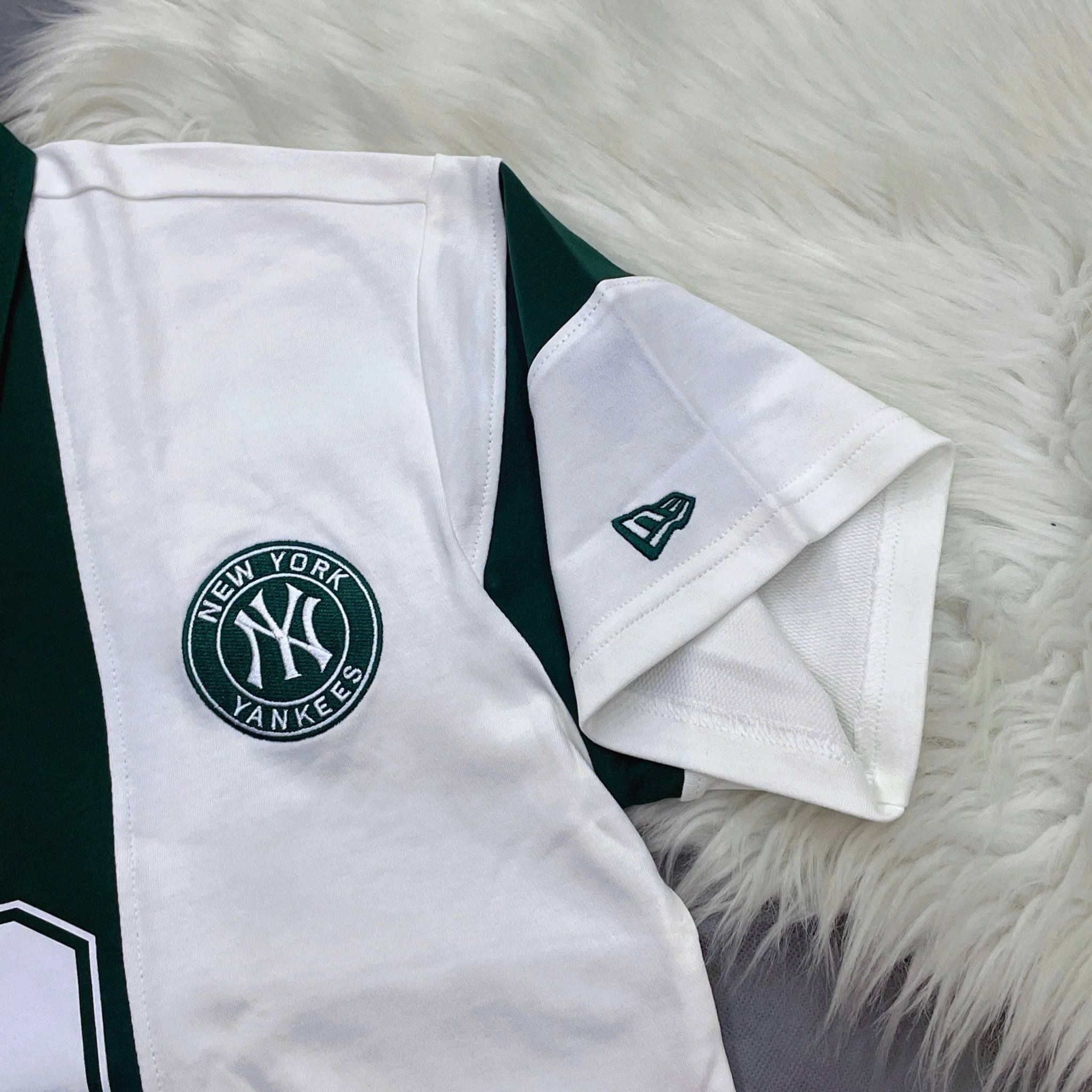 2719 - HÀNG CHÍNH HÃNG - ÁO THUN NEW ERA - POLO SỐ 10 - TRẮNG SỌC GREEN - CODE: 15488871