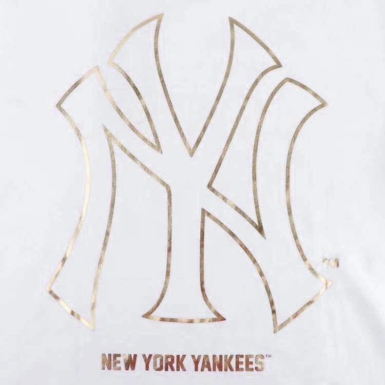 0855 - HÀNG CHÍNH HÃNG - ÁO THUN NEW ERA - LOGO NY VIỀN GOLD TRẮNG - *WHITE* - Code: 12360541