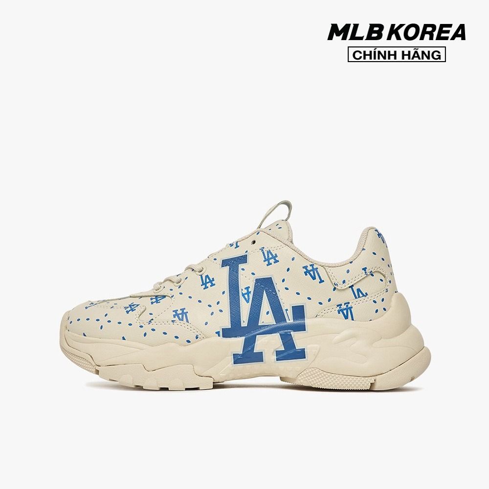0863 - HÀNG CHÍNH HÃNG - GIÀY SNEAKER MLBSAFFIANO DIAMOND - BE XANH - * BEGIE * Code: 3ASHMS13N 07IVS