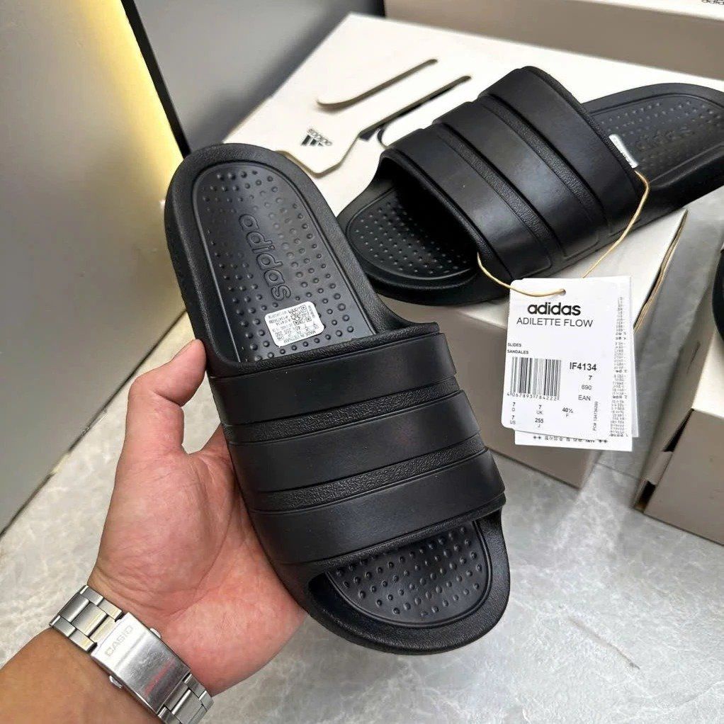 2671 - HÀNG CHÍNH HÃNG - DÉP ADIDAS FLOW - ĐEN FULL - CODE: IF4134