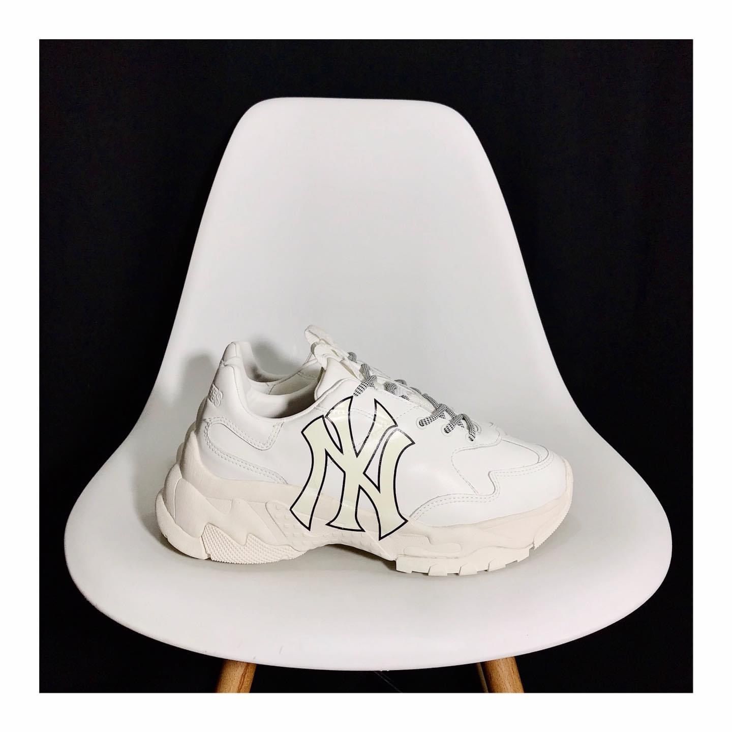  0034 - HÀNG CHÍNH HÃNG - GIÀY SNEAKER MLB BIG BALL CHUNKY NEW YORK  - *WHITE BLACK* - 2021** - Code: 32SHC1911 50I 