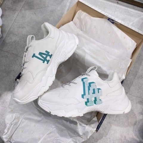 1266 - HÀNG CHÍNH HÃNG - GIÀY SNEAKER MLB BIG BALL CHUNKY - LA 3D BLOCK - *WHITE/MINT* - CODE: 32SHCD111-07I