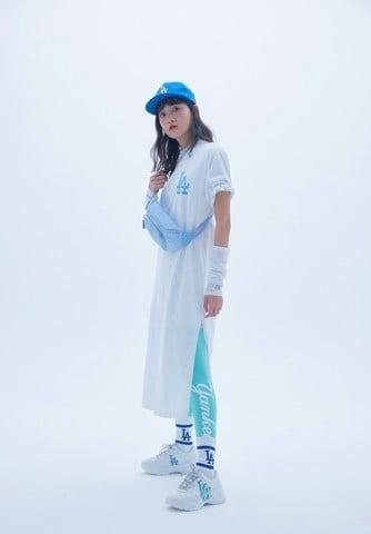 1266 - HÀNG CHÍNH HÃNG - GIÀY SNEAKER MLB BIG BALL CHUNKY - LA 3D BLOCK - *WHITE/MINT* - CODE: 32SHCD111-07I