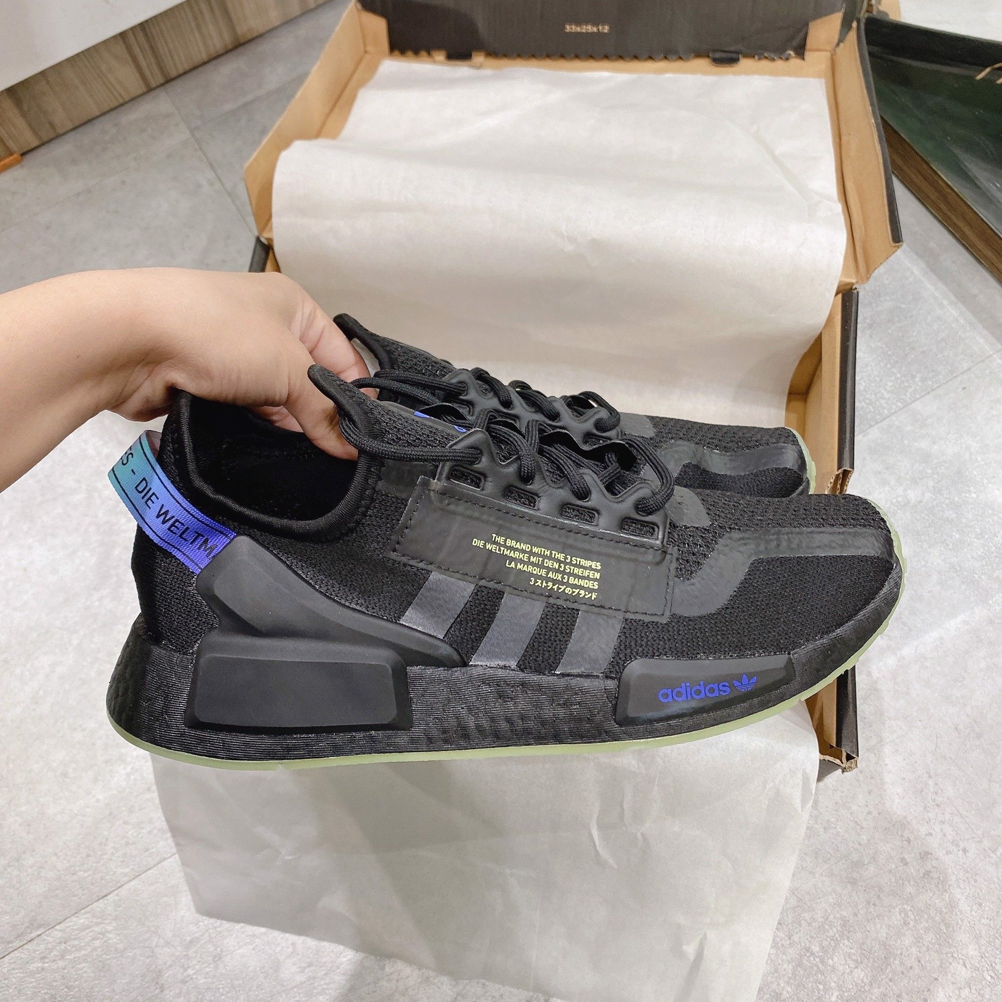  0176 - HÀNG CHÍNH HÃNG - GIÀY ADIDAS NMD (2) - TPU - Đen Dạ Quang 