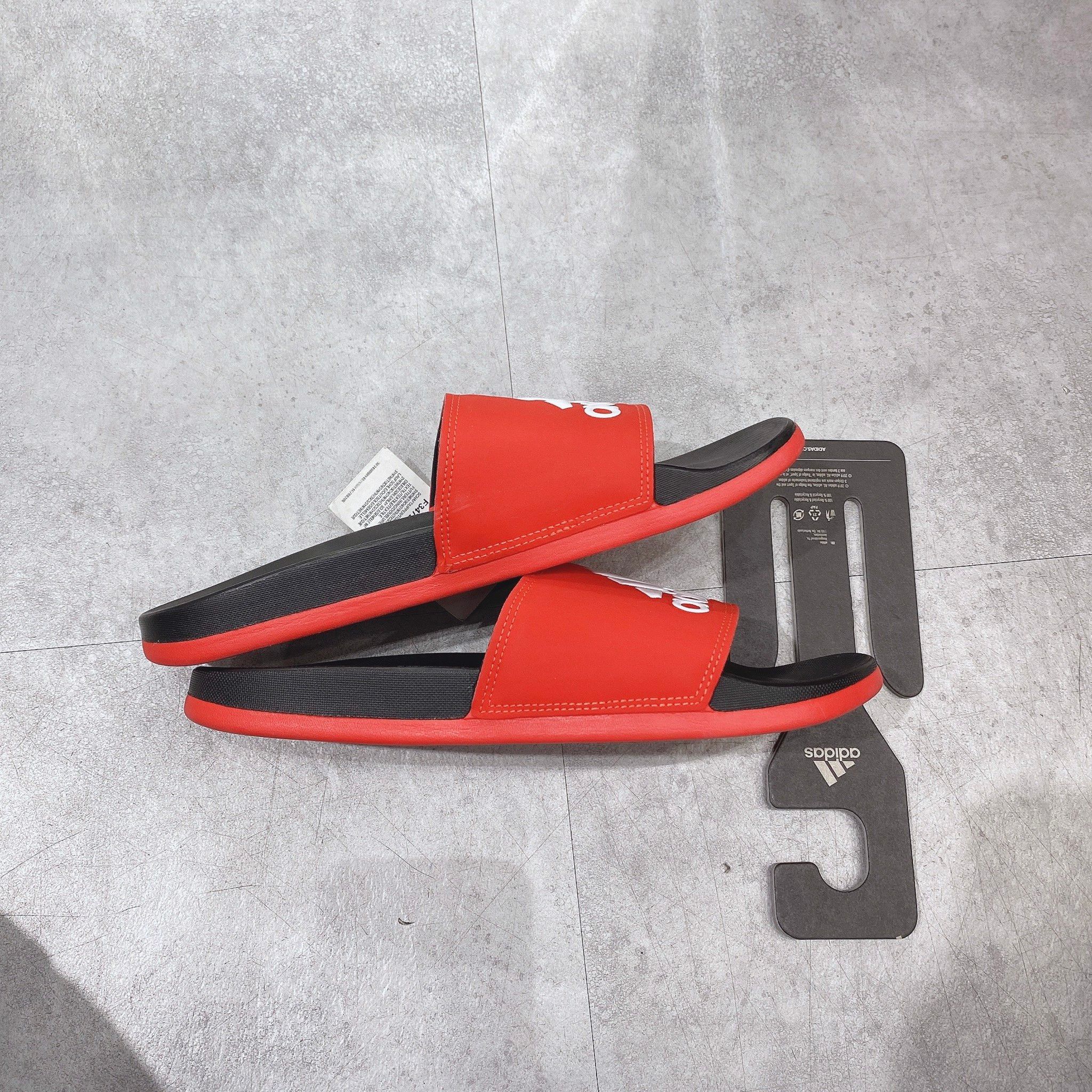 0185 - HÀNG CHÍNH HÃNG - DÉP ADIDAS CLOUDFOAM COMFORT - BIG LOGO - ĐỎ - (8) - Code: F34722