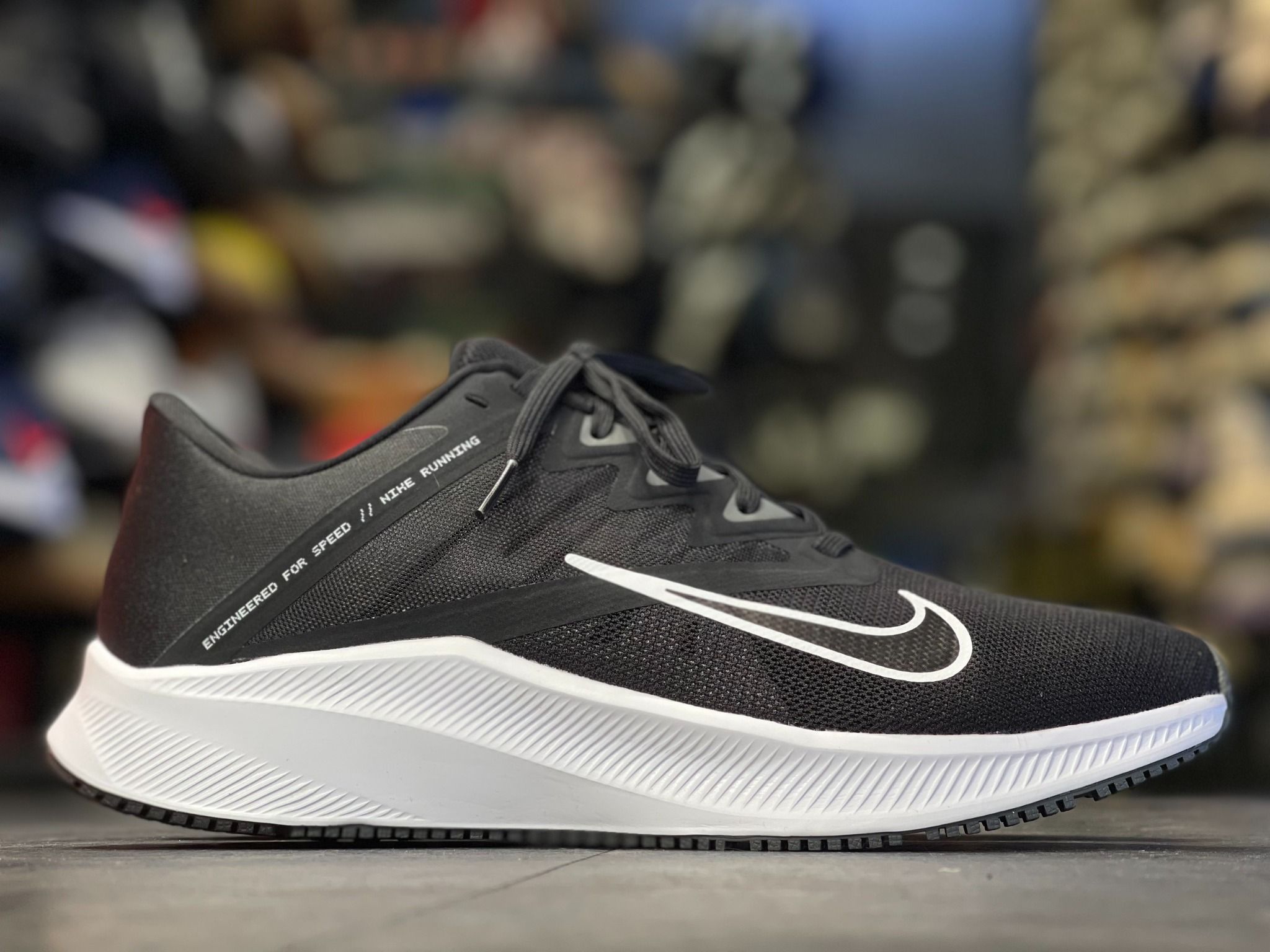 0248 - HÀNG CHÍNH HÃNG - GIÀY NIKE QUEST 3 - ĐEN LOGO TRẮNG - *BLACK/WHITE/GREY * - 2022** - Code: CD0230-002