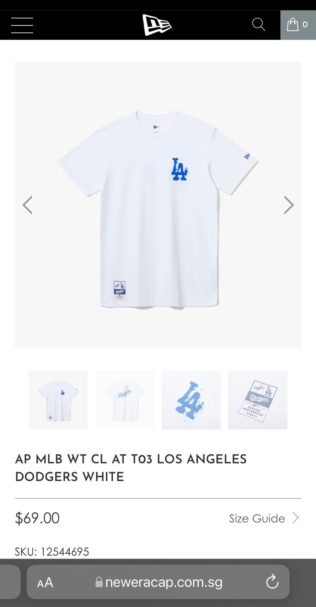  0316 - HÀNG CHÍNH HÃNG - ÁO THUN NEW ERA - LA *Dodgers White* - Code: 12544695 