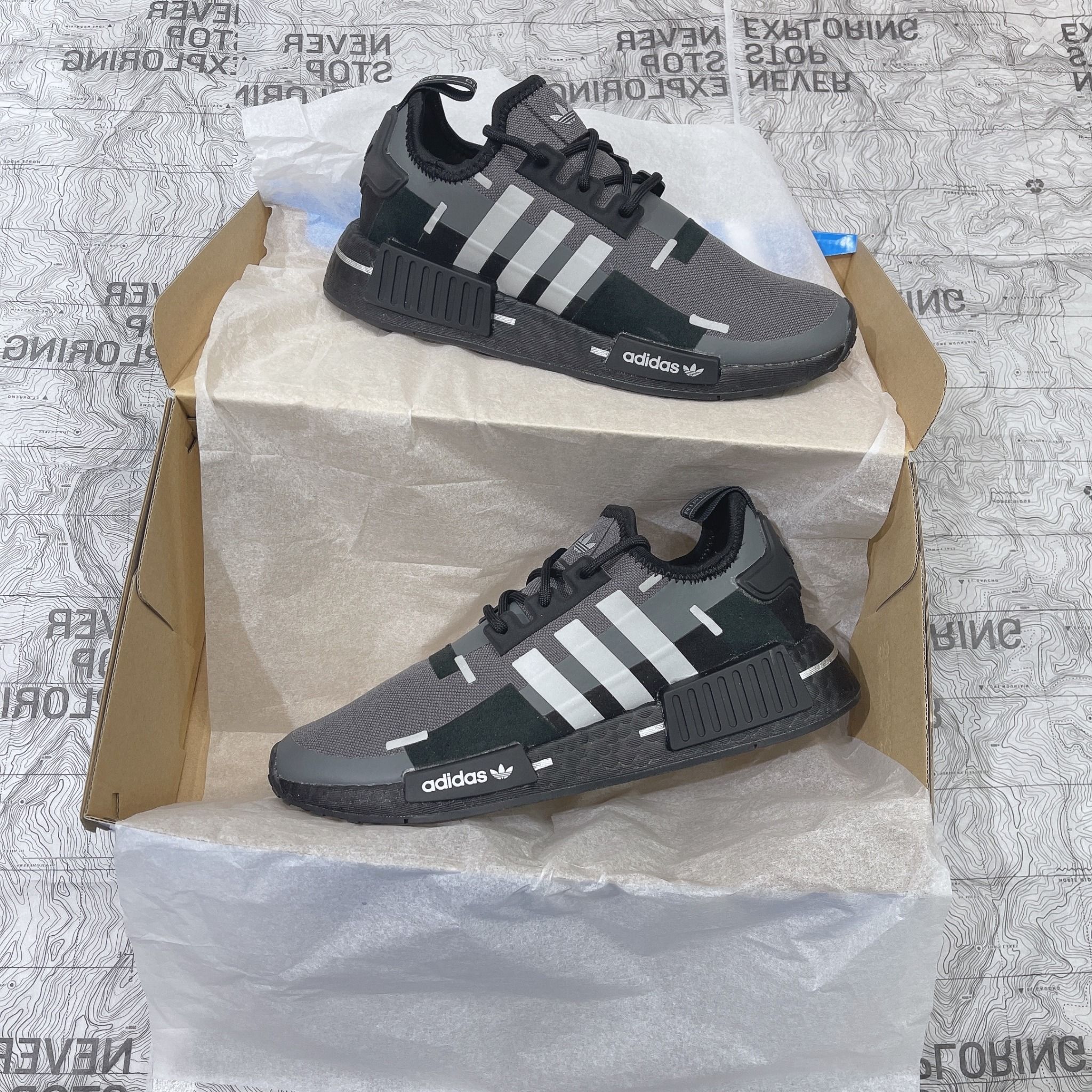 0325 - HÀNG CHÍNH HÃNG - GIÀY ADIDAS NMD R1 - *ĐEN XÁM* - 2022**