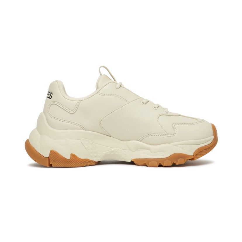 0471 - HÀNG CHÍNH HÃNG - GIÀY MLB CHUNKY EMBO NEW YORK YANKEES BEIGE ĐẾ GUM - Code: 3ASHC101N-50BGL
