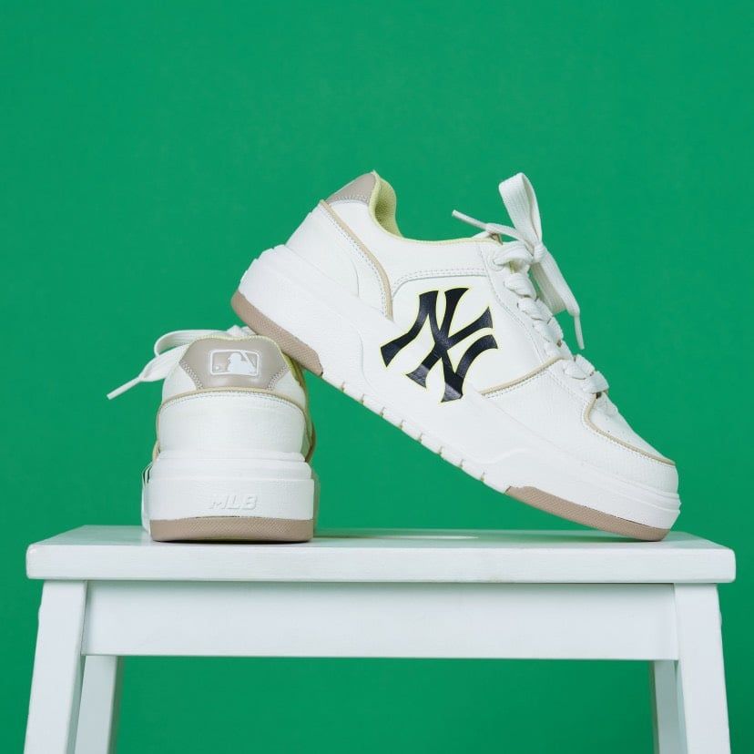 0486 - HÀNG CHÍNH HÃNG - GIÀY MLB CHUNKY LINER - *BEIGE/NEON* - CODE: 3ASXCA12N-50BGS