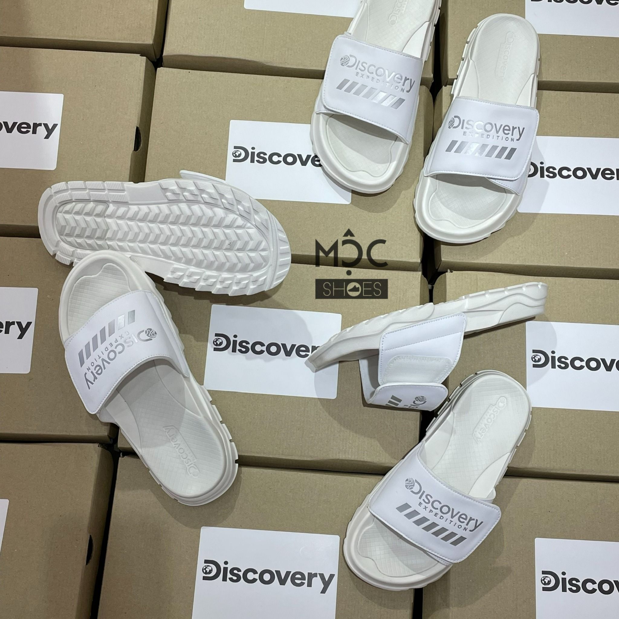 0488 - HÀNG CHÍNH HÃNG - DÉP QUAI NGANG DISCOVERY EXPEDITION BUCKET - MÀU *WHITE/SILVER* - CODE: DXLP2101N WHS