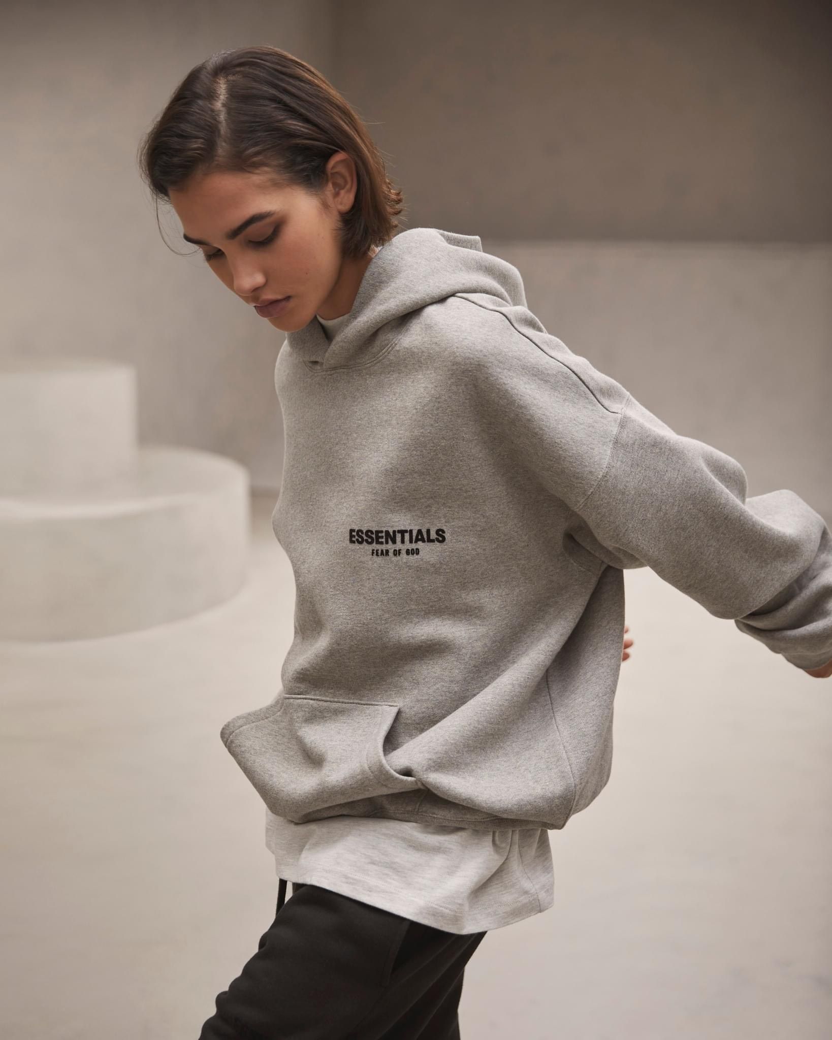 0559 - HÀNG CHÍNH HÃNG - ÁO HOODIE ESSENTIAL FEAR OF GOD MÀU DARK OATMEAL - *XÁM/GREY* - SS22