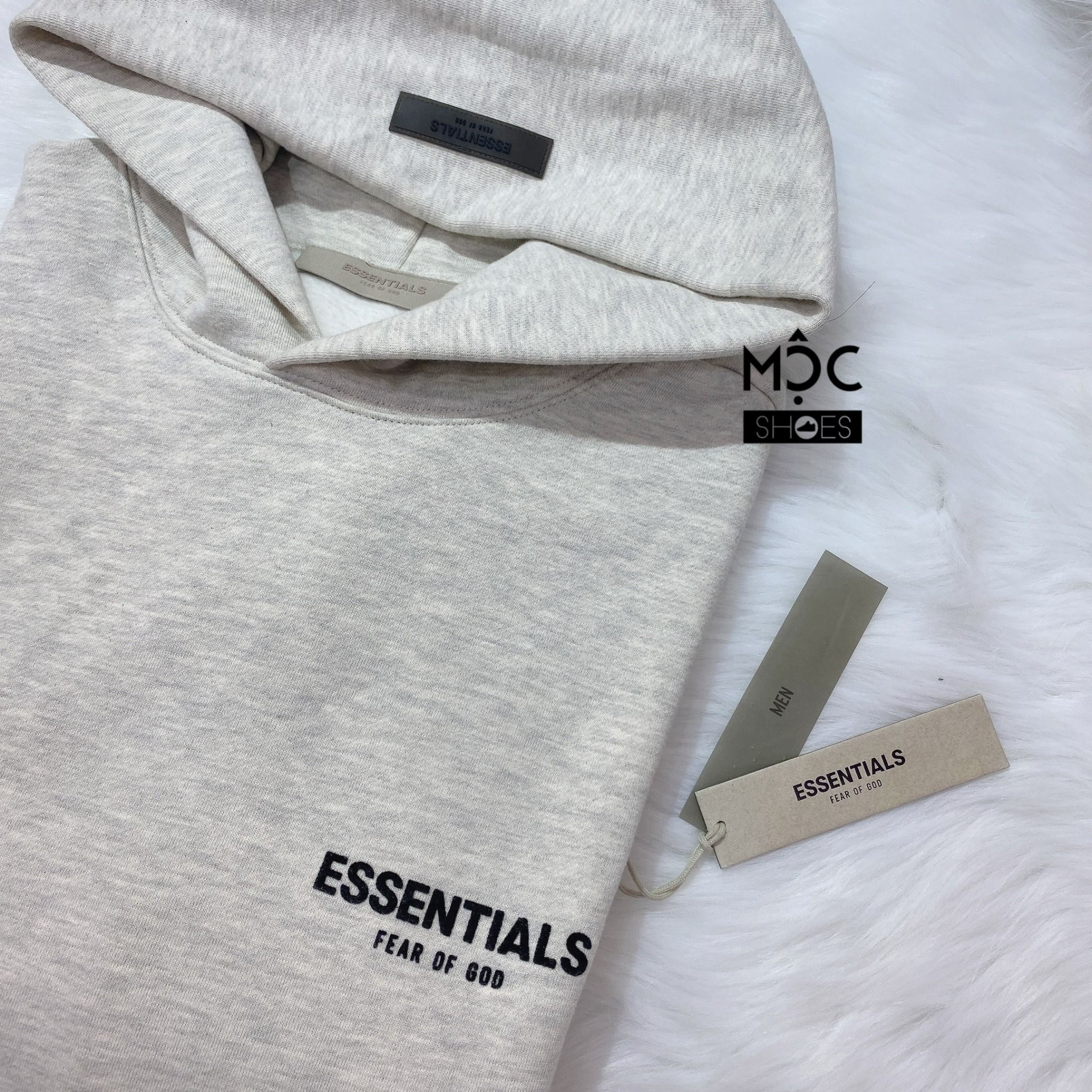 0523 - HÀNG CHÍNH HÃNG - ÁO HOODIE ESSENTIAL FEAR OF GOD MÀU OATMEAL MÀU *XÁM/GREY* SS22