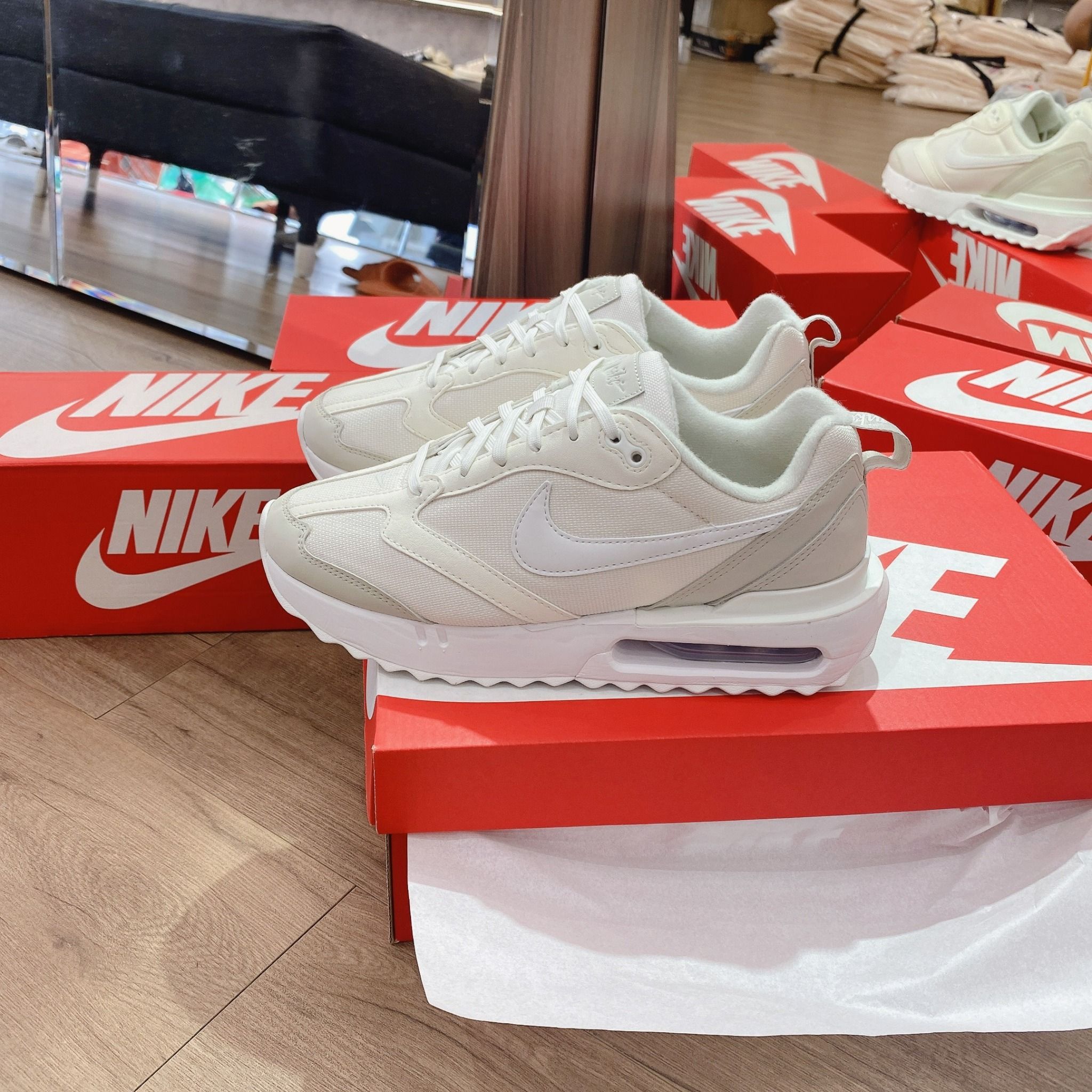 0540 - HÀNG CHÍNH HÃNG - GIÀY NIKE AIR MAX DAWN MÀU TRẮNG KEM - *WHITE/CREAM* - CODE: DM8261-001