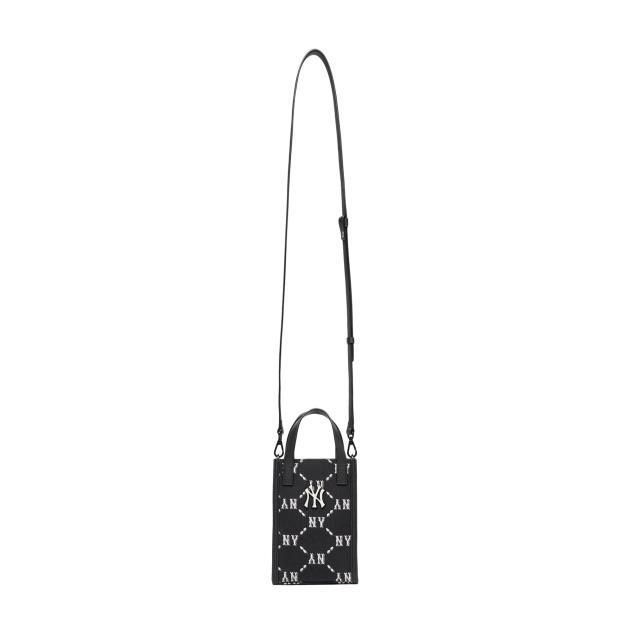 0527 - HÀNG CHÍNH HÃNG - TÚI MLB CELLPHONE DIA MONOGRAM JACQUARD NEW YORK YANKEES - CODE: 3ACRH012N-50BKS
