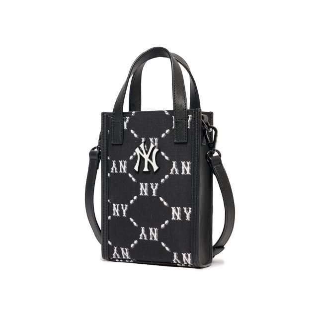 0527 - HÀNG CHÍNH HÃNG - TÚI MLB CELLPHONE DIA MONOGRAM JACQUARD NEW YORK YANKEES - CODE: 3ACRH012N-50BKS