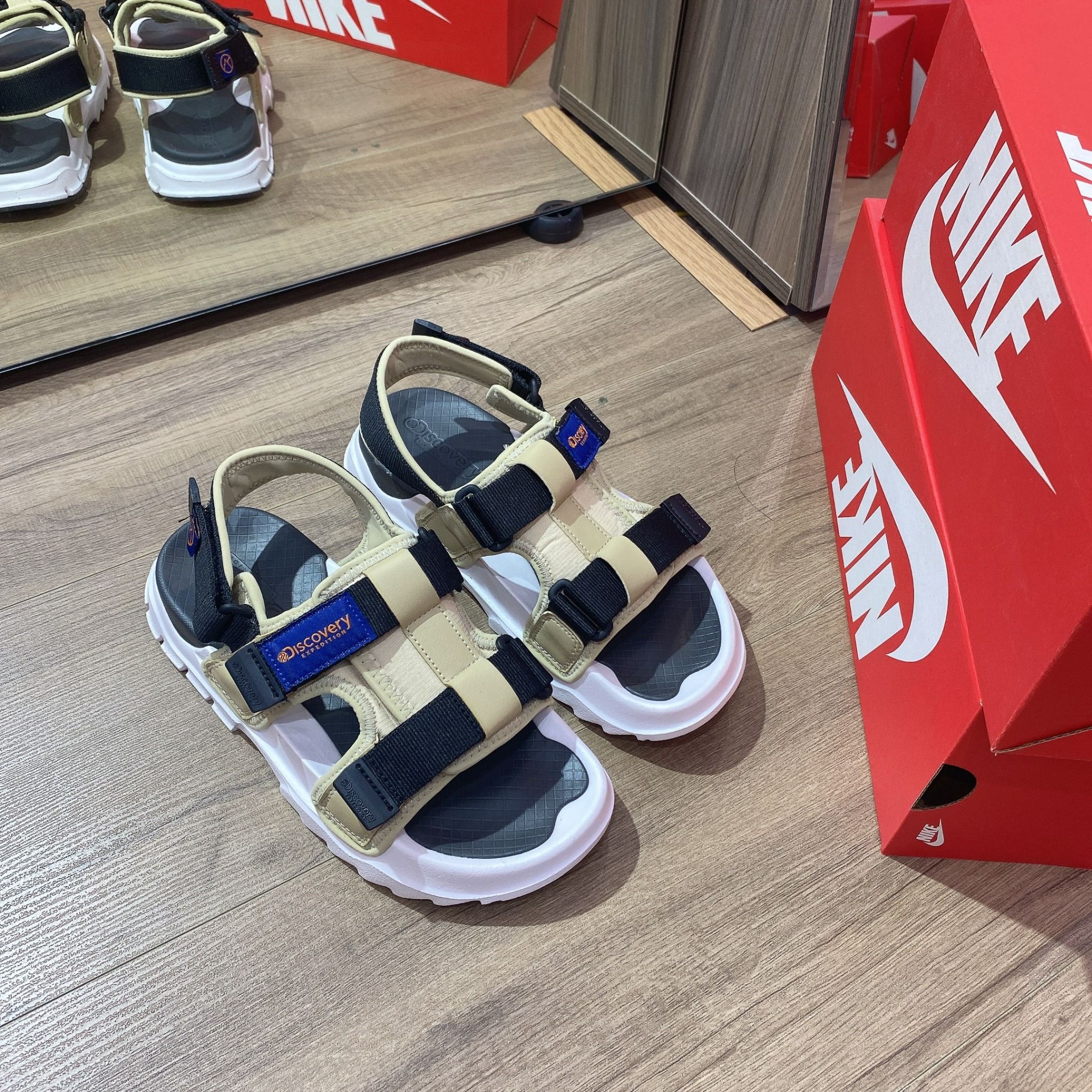 0530 - HÀNG CHÍNH HÃNG - GIÀY SANDAL DISCOVERY EXPEDITION BUCKET CRUISER MÀU XANH OLIVE - *BLACK/WHITE/OLIVE*