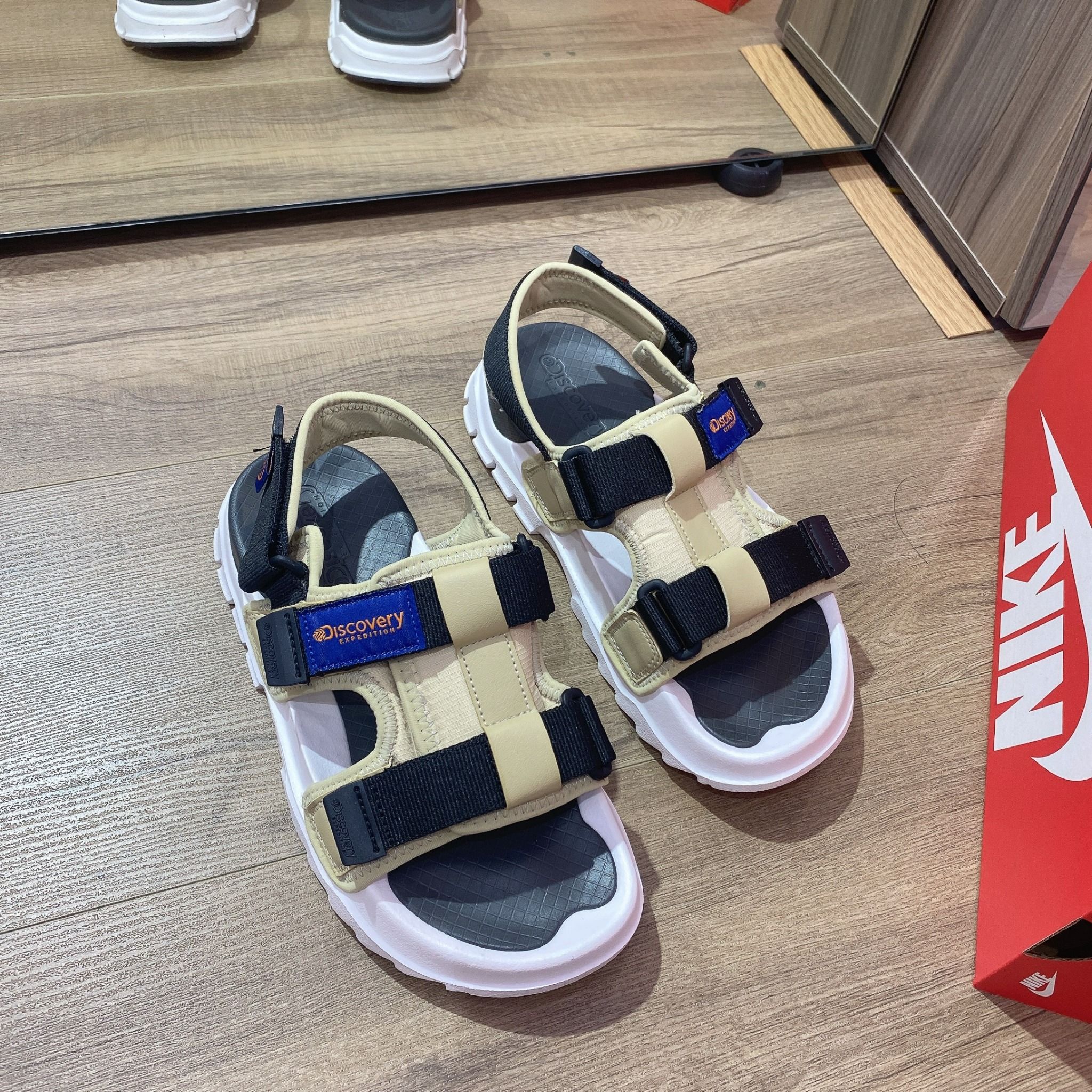0530 - HÀNG CHÍNH HÃNG - GIÀY SANDAL DISCOVERY EXPEDITION BUCKET CRUISER MÀU XANH OLIVE - *BLACK/WHITE/OLIVE*