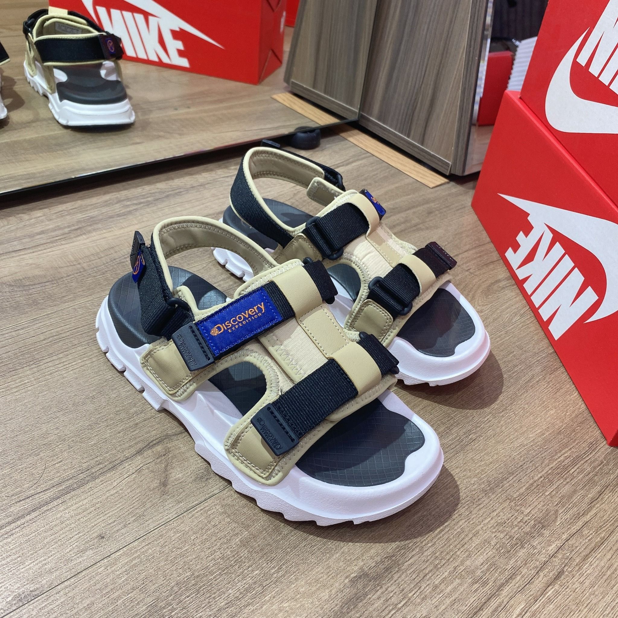 0530 - HÀNG CHÍNH HÃNG - GIÀY SANDAL DISCOVERY EXPEDITION BUCKET CRUISER MÀU XANH OLIVE - *BLACK/WHITE/OLIVE*