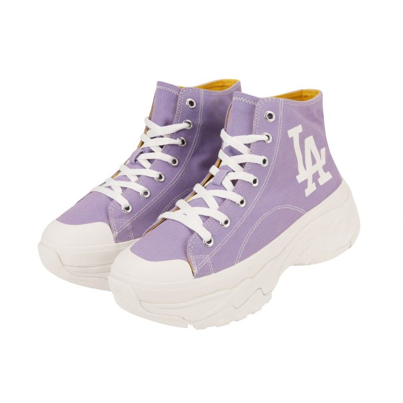 0544 - HÀNG CHÍNH HÃNG - GIÀY MLB CHUNKY HIGH - CỔ CAO (MÀU TÍM) - *PURPLE/YELLOW* - CODE: 32SHU1111-07V