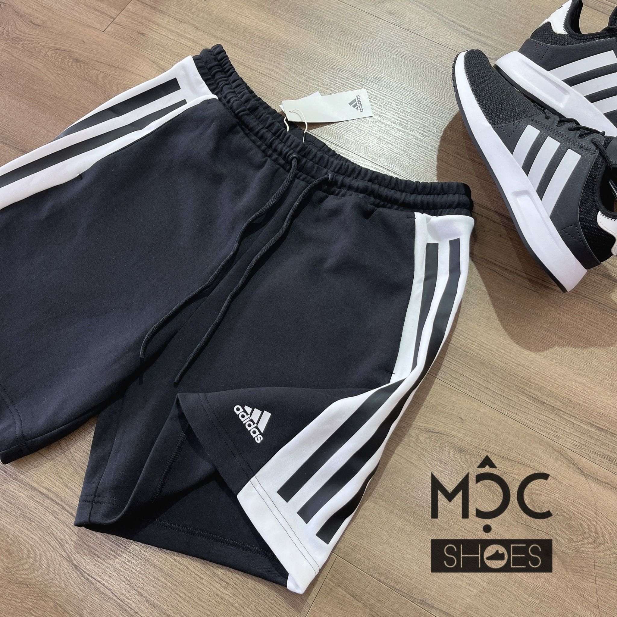0557 - HÀNG CHÍNH HÃNG - QUẦN ĐÙI SHORT ADIDAS 3 SỌC FUTURE ICONS MÀU ĐEN - *BLACK* - CODE: HK4554