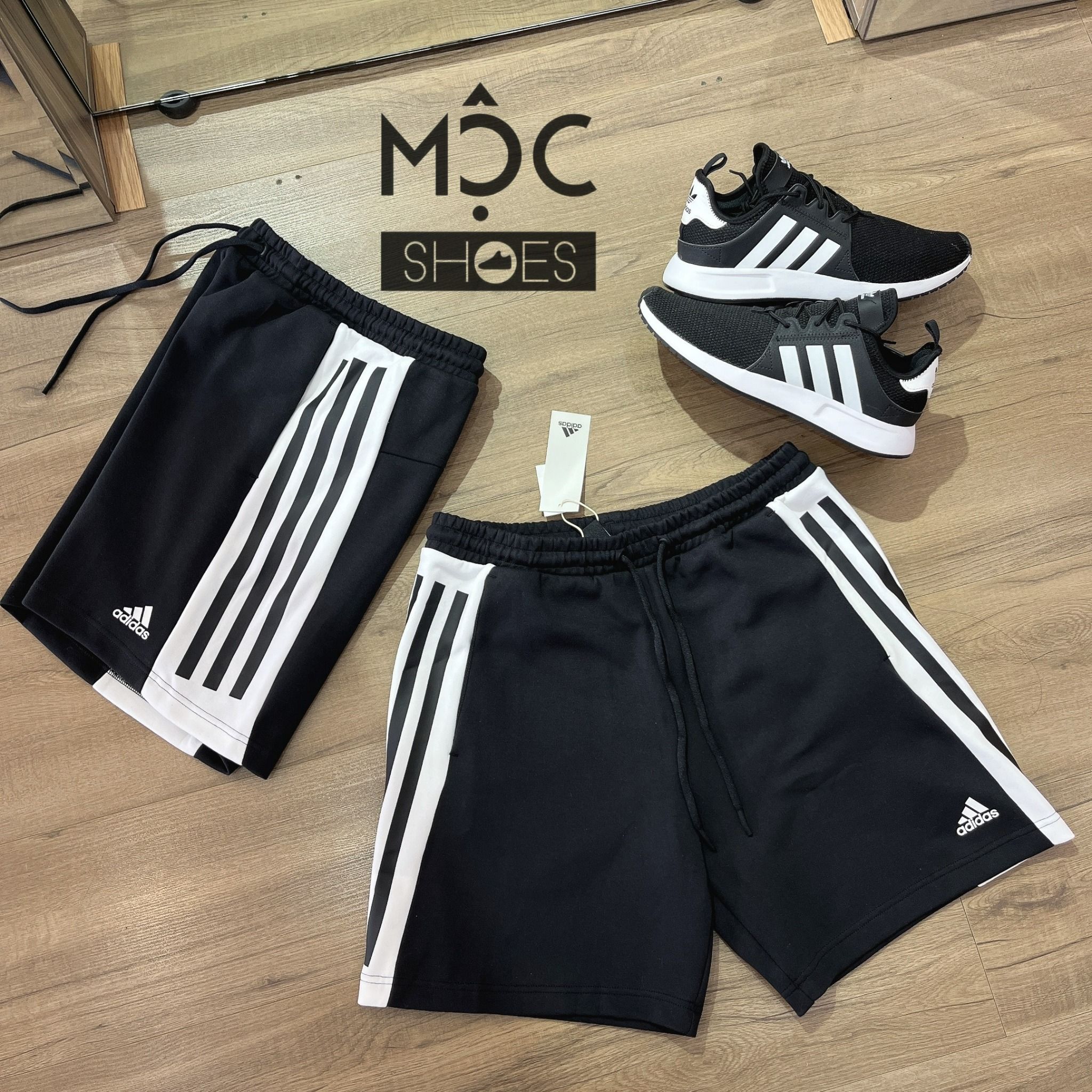 0557 - HÀNG CHÍNH HÃNG - QUẦN ĐÙI SHORT ADIDAS 3 SỌC FUTURE ICONS MÀU ĐEN - *BLACK* - CODE: HK4554